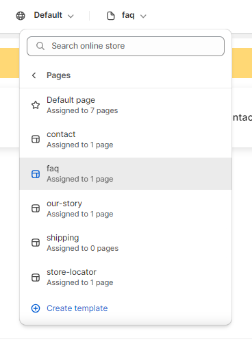 faq page template